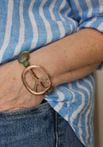 Turquoise and Peace Sign Bracelet SOLD